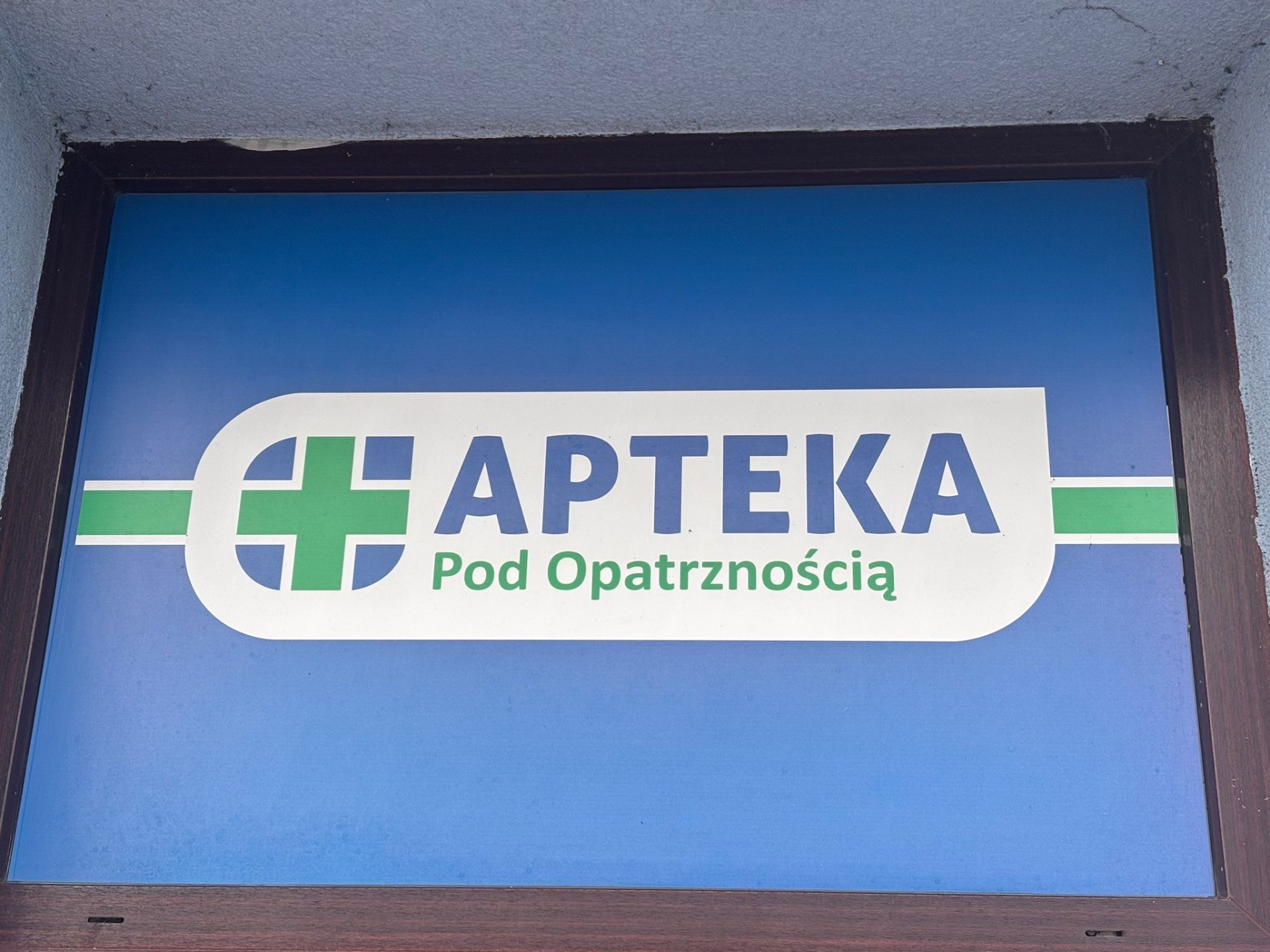 Szyld Apteki Pod Opatrznością